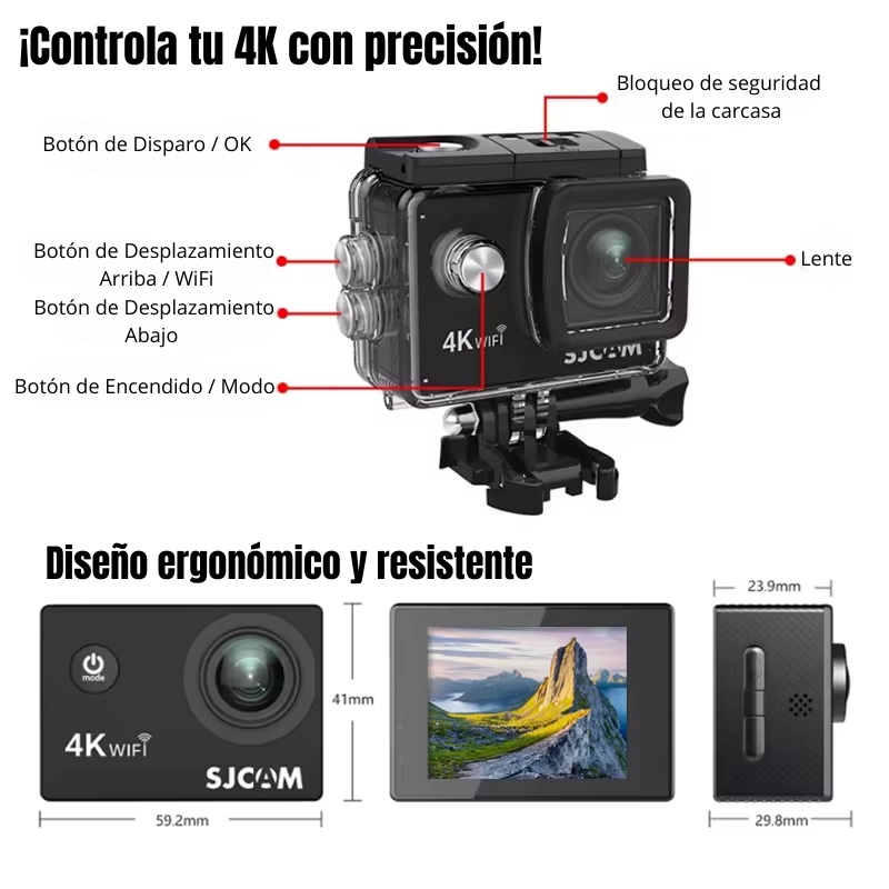 MYPOV Explorer 4K: Cámara de Acción Ultra HD para Aventuras Extremas (Modelo: SJ4000 AIR)