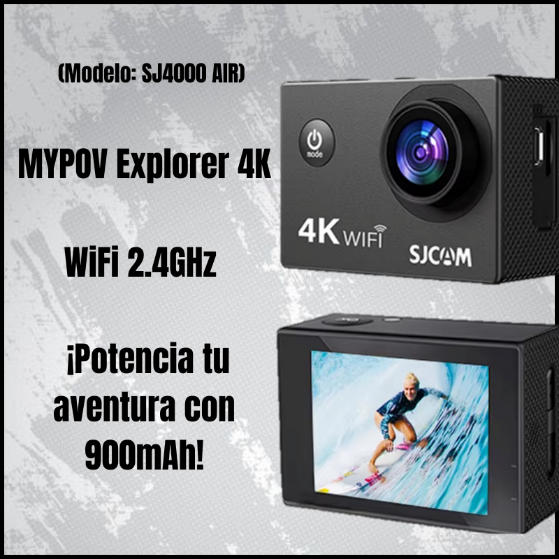 MYPOV Explorer 4K: Cámara de Acción Ultra HD para Aventuras Extremas (Modelo: SJ4000 AIR)